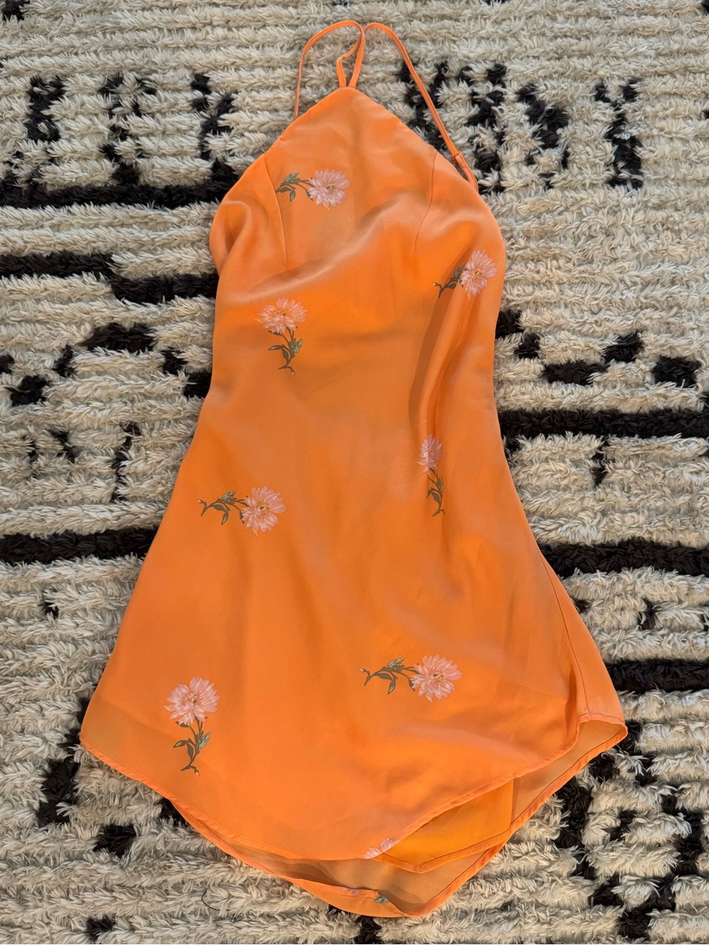 AE Orange Floral Slip Dress - Picture 2 of 7
